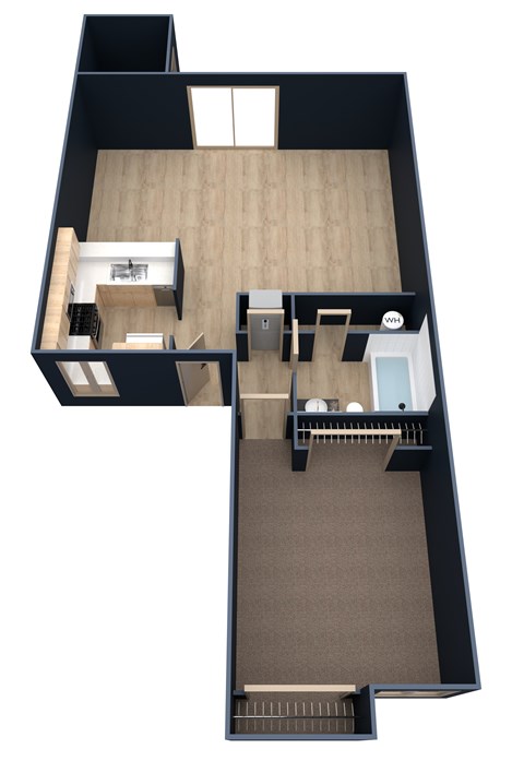 A black and white image of a house layout.